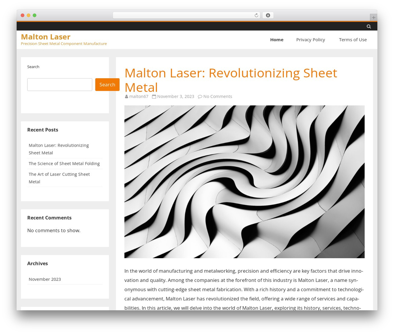 Salinger WordPress theme design - maltonlaser.com Salinger WordPress theme design - maltonlaser.com