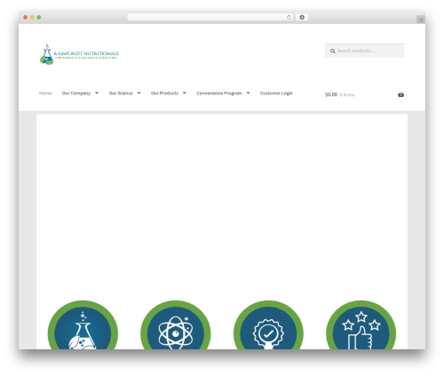 Theme customisations WordPress plugin - rainforestnaturals.com