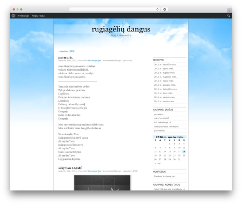WordPress theme BlueClouds - asflegmamiau.blogr.lt