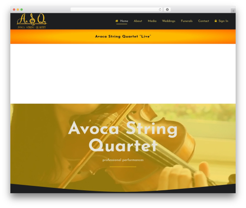 Angle WordPress theme design - stringquartet.ie