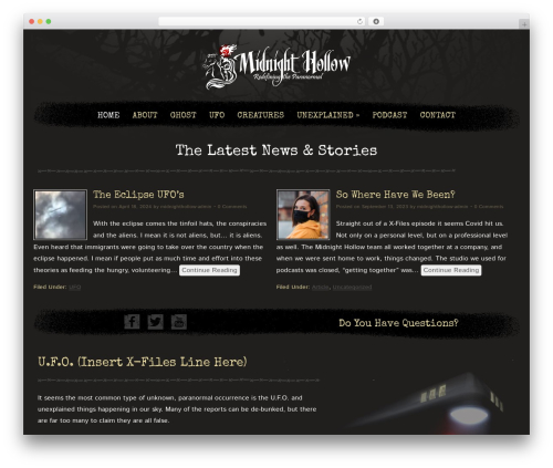 Custom Code Theme for adding Custom Code WordPress news theme - midnighthollow.com