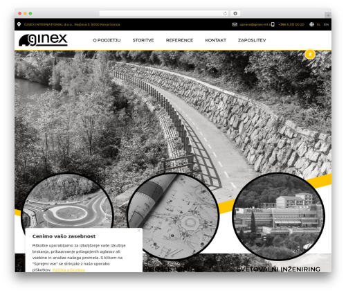 PROJEKT 1 WordPress website theme - ginex-int.si