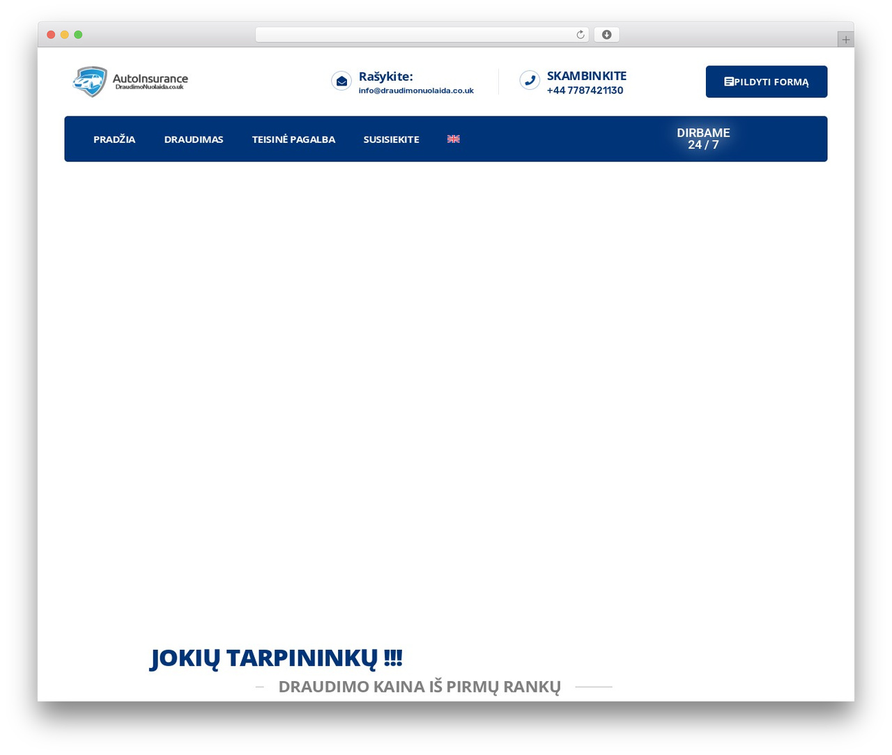 WordPress theme instive - draudimonuolaida.co.uk
