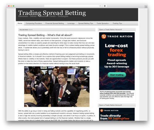 Catalyst WordPress theme - tradingspreadbetting.com