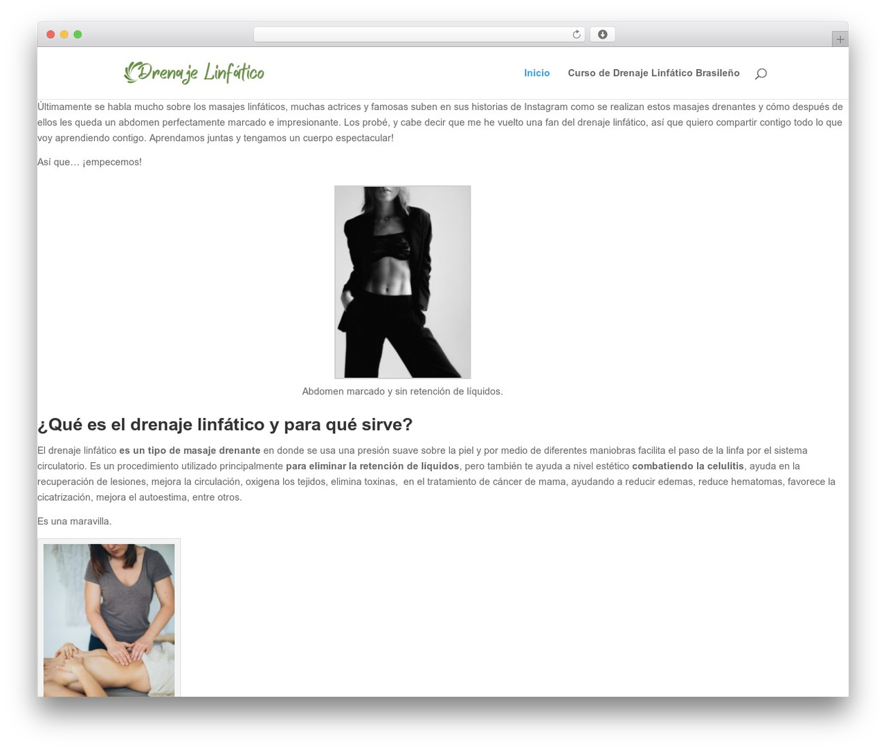 Divi theme WordPress - drenaje-linfatico.com