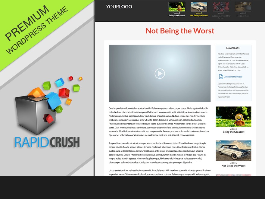 WordPress theme Launch Flex by Rapid Crush, Inc.
