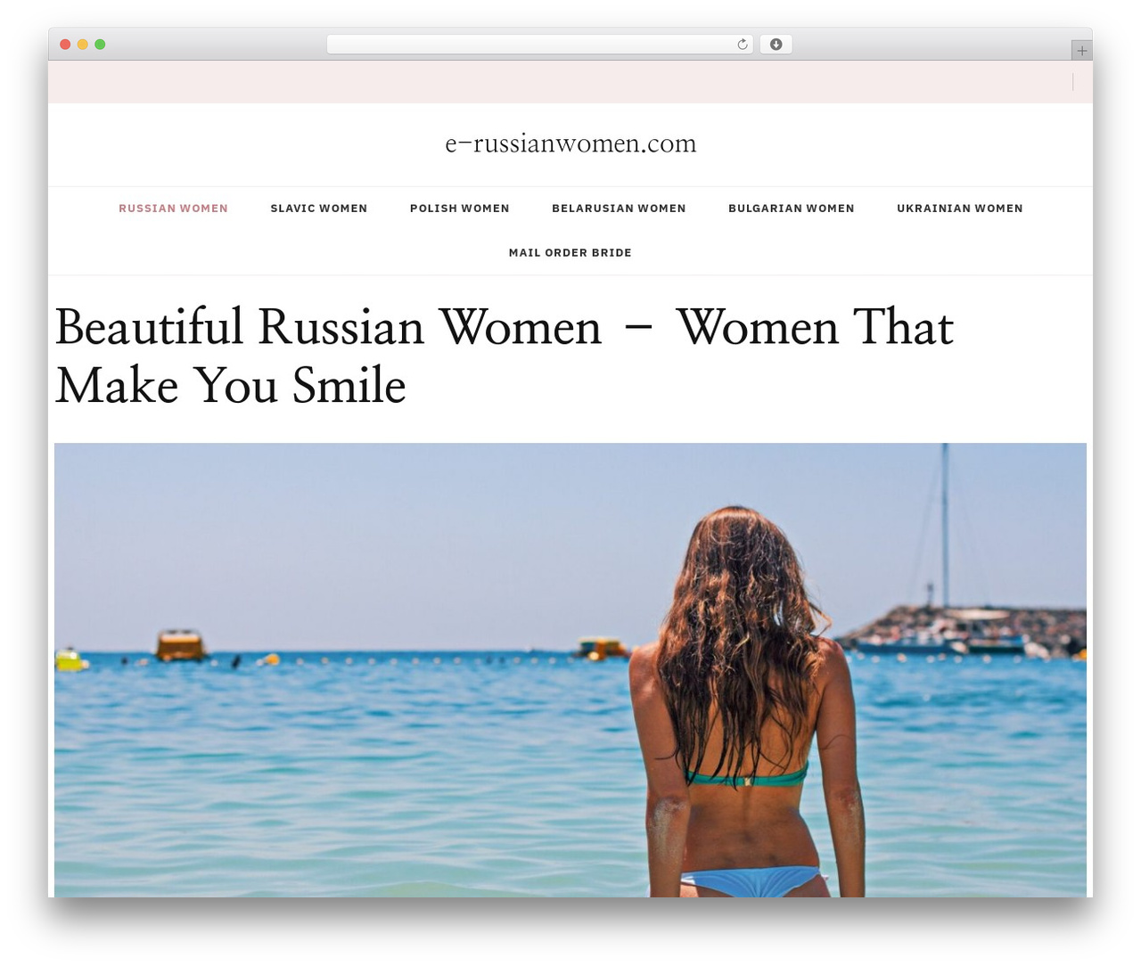 WordPress website theme Chic Lite - e-russianwomen.com
