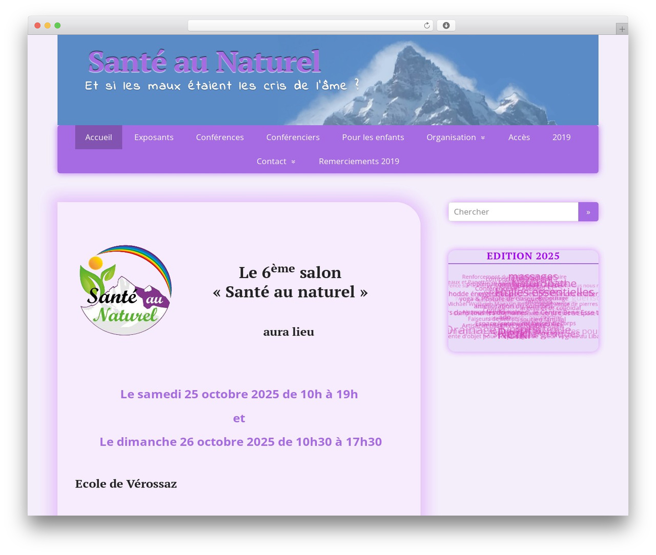 Basic premium WordPress theme - santeaunaturelverossaz.ch
