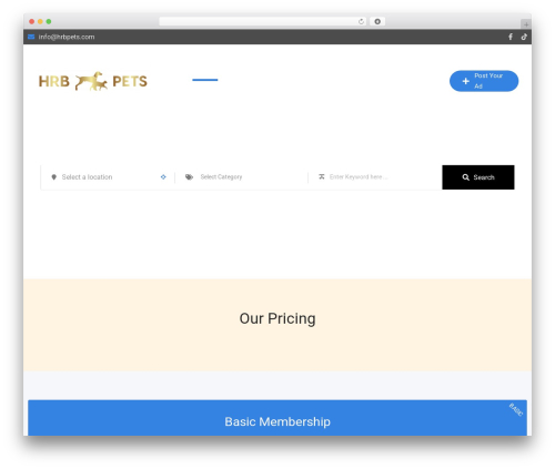 Classima core WordPress plugin - hrbpets.com