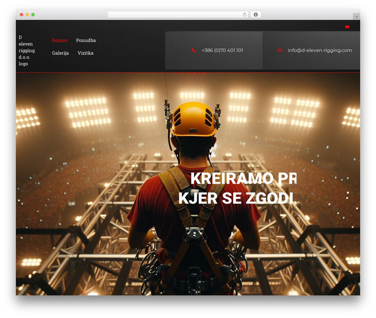Hello Elementor WordPress theme - d-eleven-rigging.com