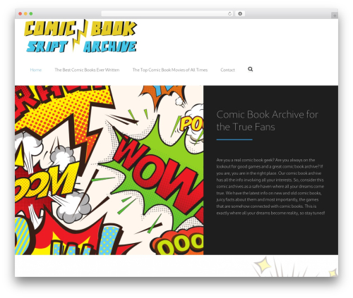 Light & Bold WordPress theme - comicbookscriptarchive.com