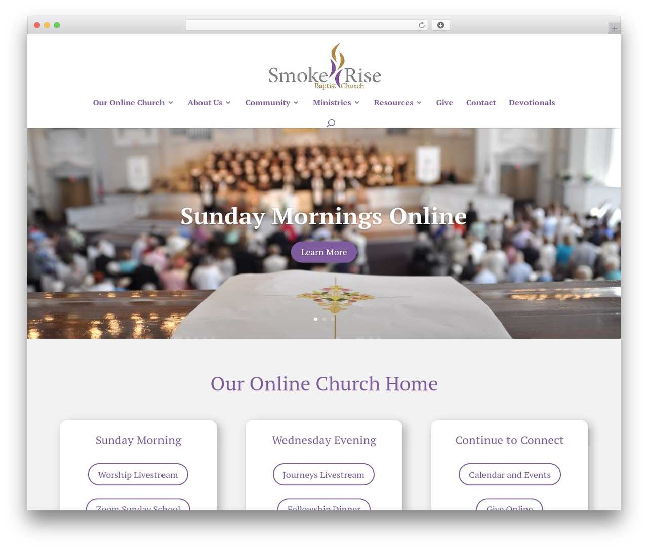 WordPress theme Divi - smokerisebaptist.org