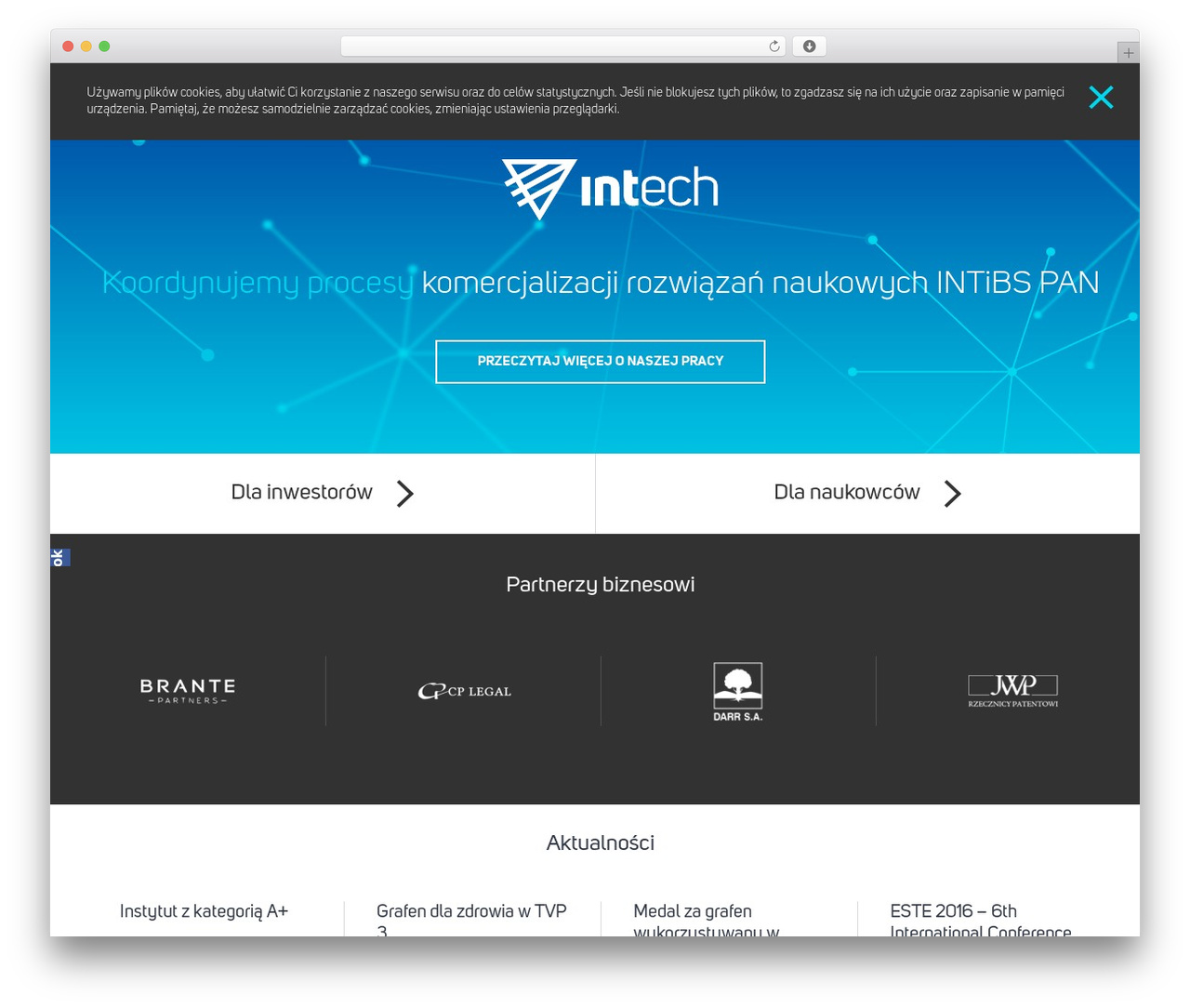 WordPress theme Intech - ctt-intech.pl