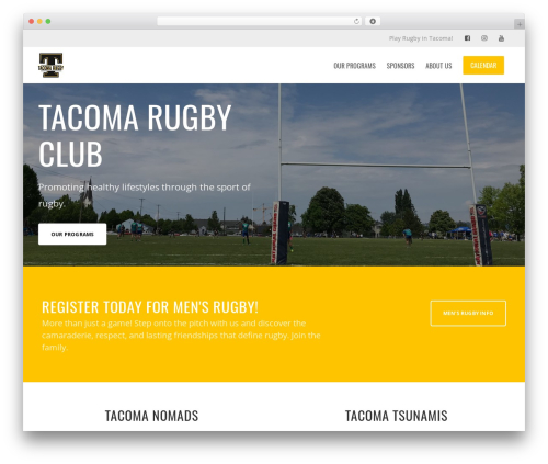 Best WordPress theme Engage - tacomarugby.com