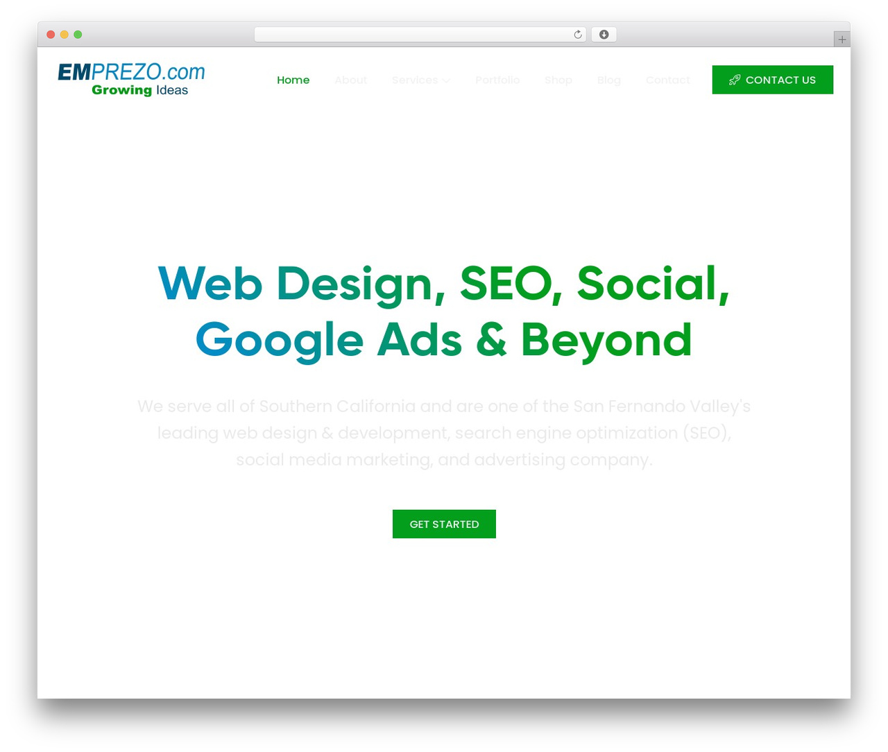 WordPress theme Leverage Child - emprezo.com