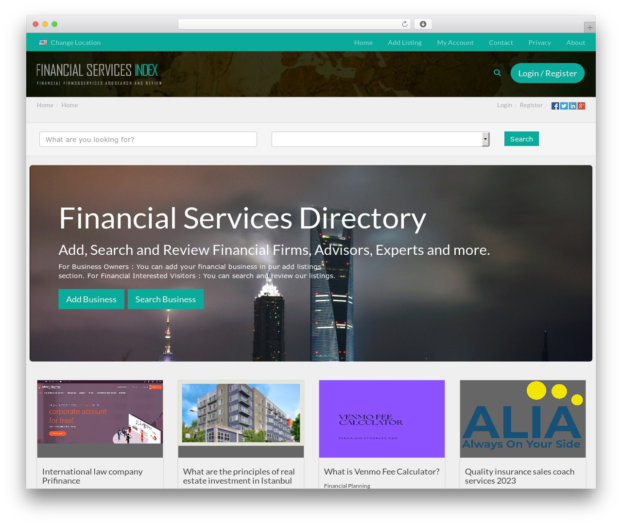 WordPress theme Responsive Directory Theme - financialservices.review