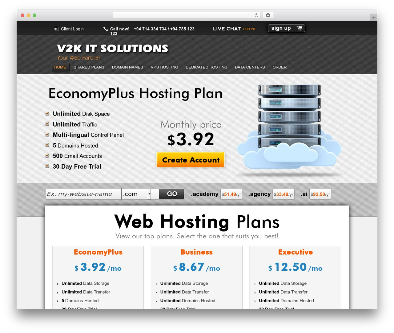 Cloud Servers WordPress theme - v2knet.net Cloud Servers WordPress theme - v2knet.net