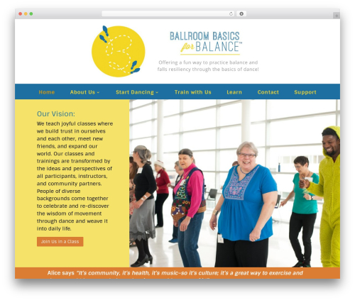 Divi theme WordPress - ballroombasicsforbalance.org