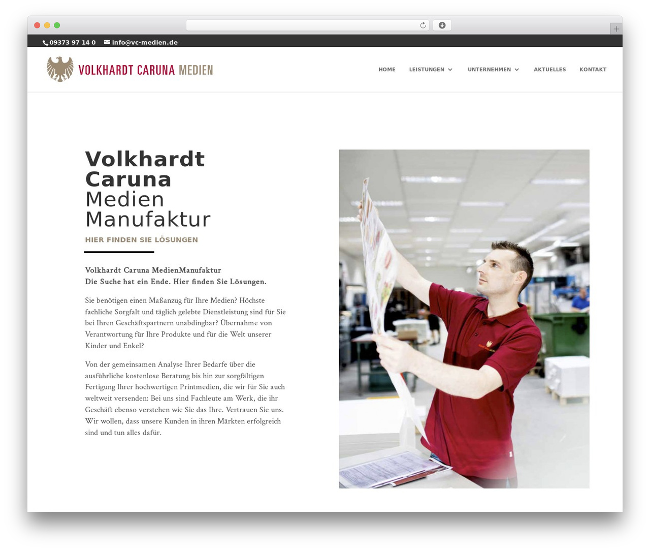 Divi WordPress theme - vc-medien.de