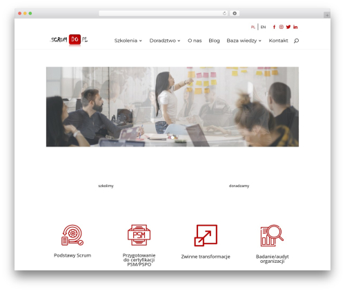 Divi WordPress theme - scrumdo.pl