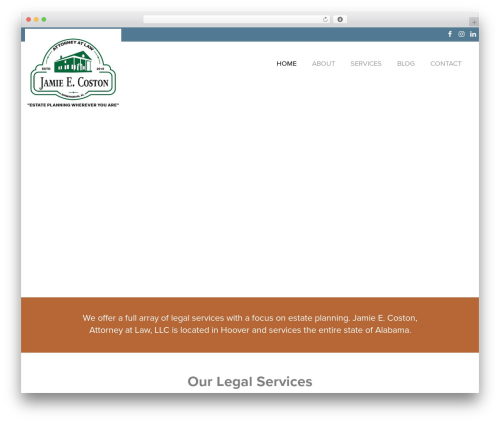 Create WordPress theme - jamiecostonlaw.com
