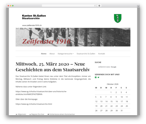 Daniela theme WordPress - zeitfenster1916.ch