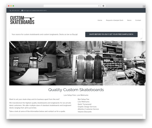 WordPress theme WP-Multipurpose - customskateboards.info