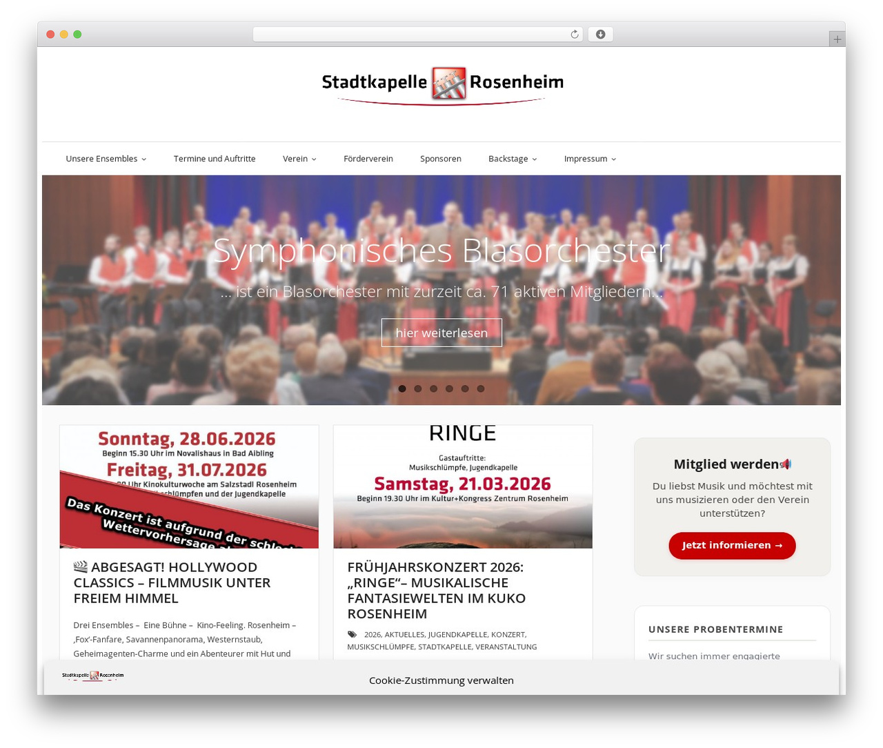 Best WordPress theme Renden Pro - stadtkapelle-rosenheim.de