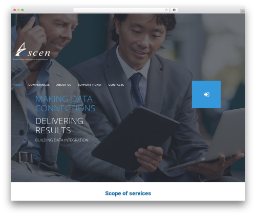 cherry top WordPress theme - ascen.pl
