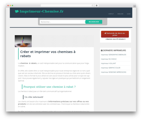 Impression WordPress theme - imprimeur-chemise.fr