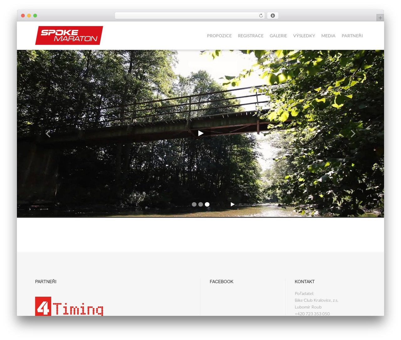 Cherry Framework WordPress theme - spokemaraton.cz