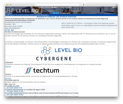 G-Theme® premium WordPress theme - levelbio.se