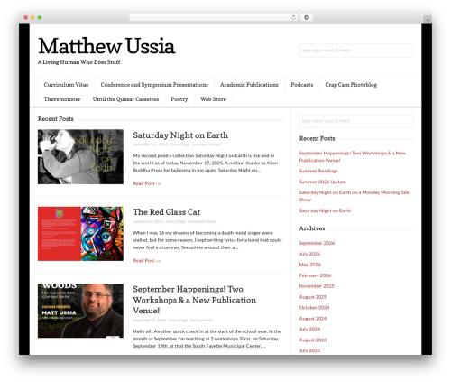 Lightly theme WordPress - matthewussia.com