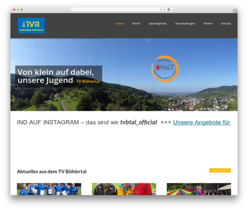 Sport fitness WordPress theme - tv-buehlertal.de