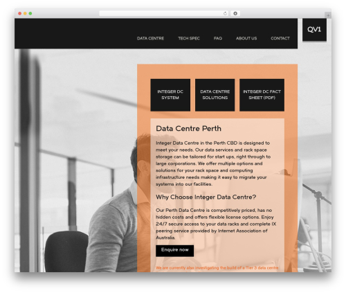 Integer WordPress page theme - integerdc.com