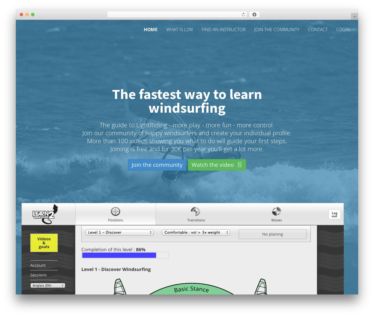 Learn2Windsurf theme WordPress - learn2windsurf.org