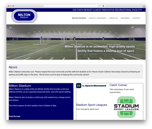 Customify premium WordPress theme - miltonstadium.com