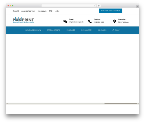 Divi WordPress theme - bedruckungen.de