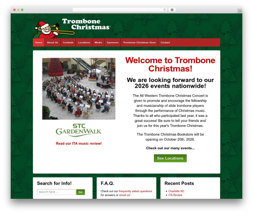 Responsive Pro best WordPress theme - trombonechristmas.org