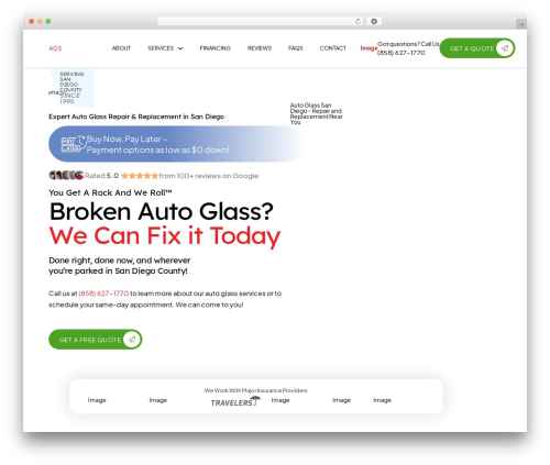 WordPress theme Pro - autoglassspecialists.net