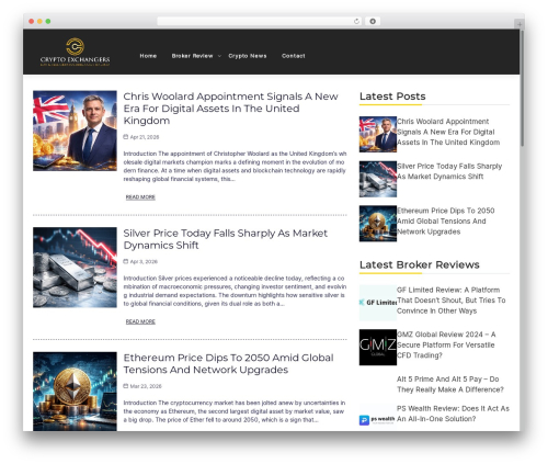 Cryptic WordPress theme - cryptoexchangers.com