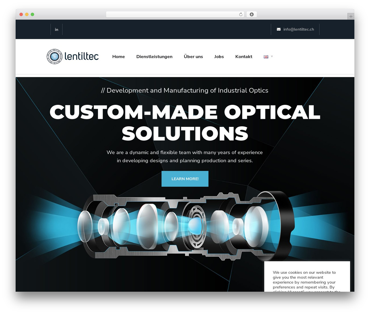 Engitech WordPress theme - lentiltec.ch