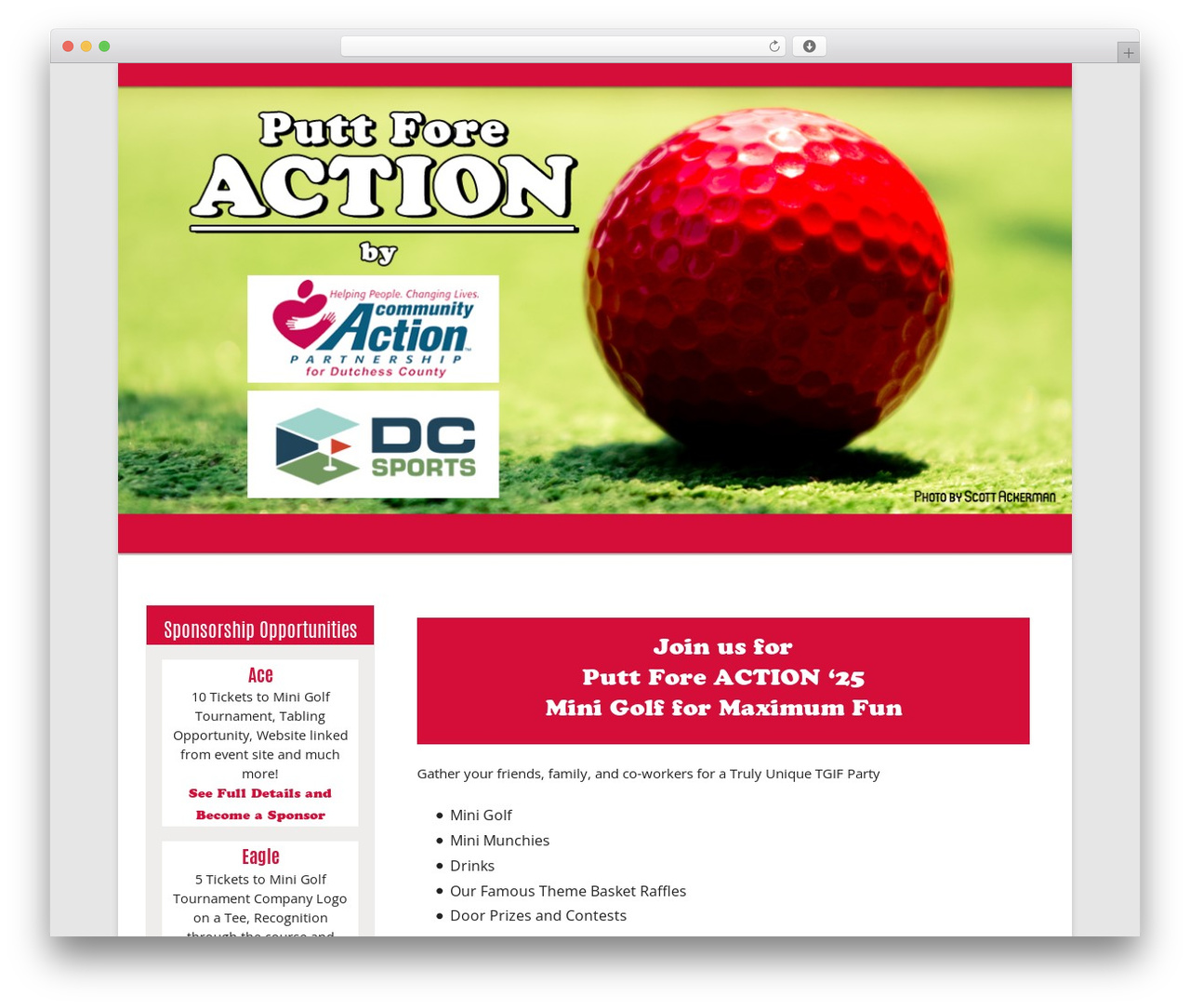 Tiny Framework free WP theme - puttforeaction.org