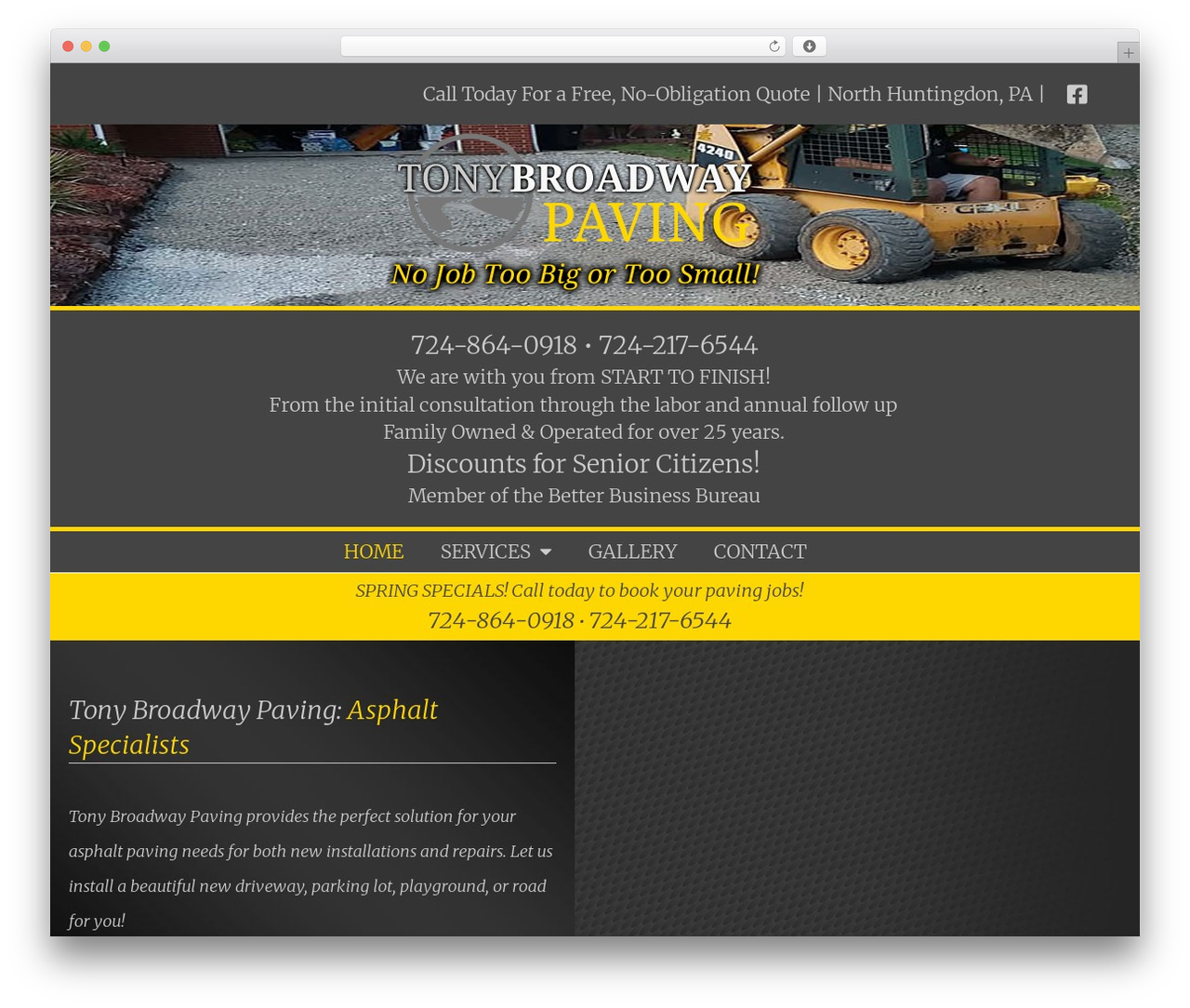 Hello Elementor free WordPress theme - tonybroadwaypaving.com