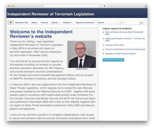 The Bootstrap theme WordPress - terrorismlegislationreviewer.independent.gov.uk