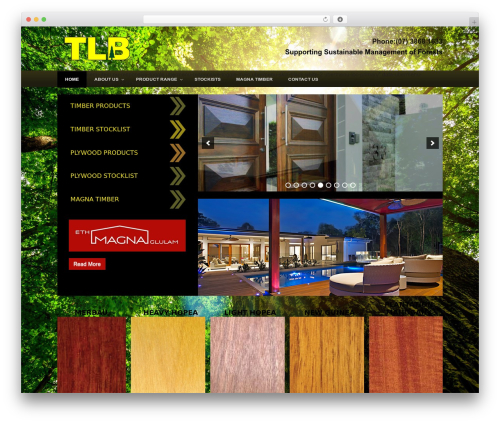 WordPress theme Hunter Custom Theme - tlbtimber.com.au