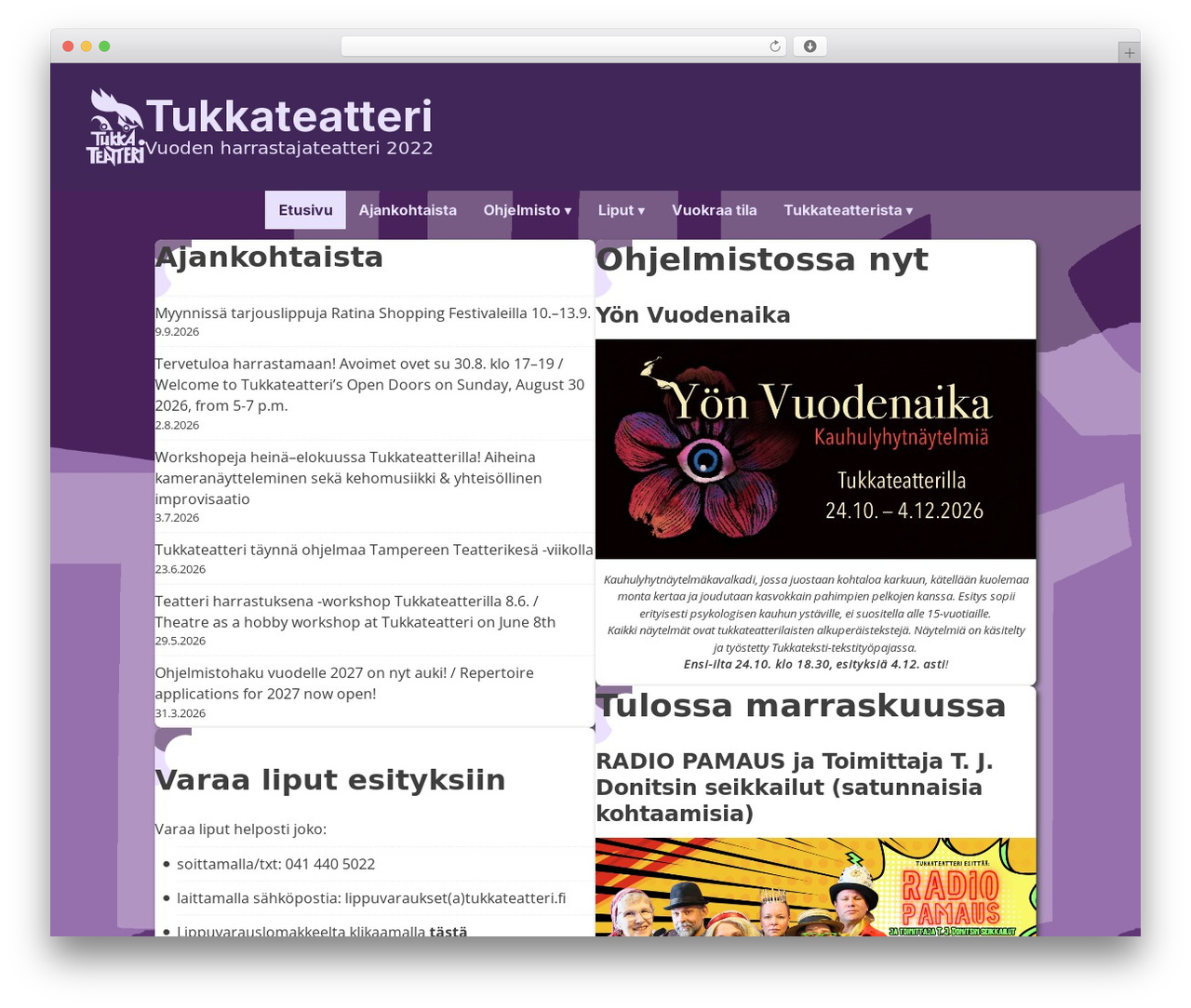 WordPress website theme Responsive - tukkateatteri.fi WordPress website theme Responsive - tukkateatteri.fi