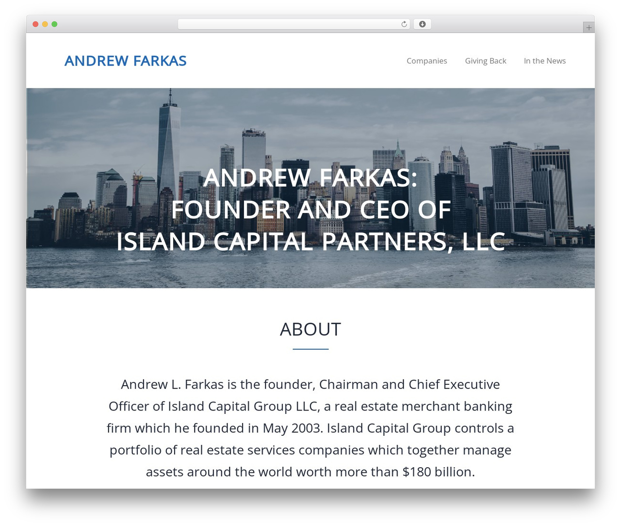 Basic Theme WP theme - andrewlfarkas.com