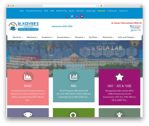 Educenter free WordPress theme - sxcce.edu.in
