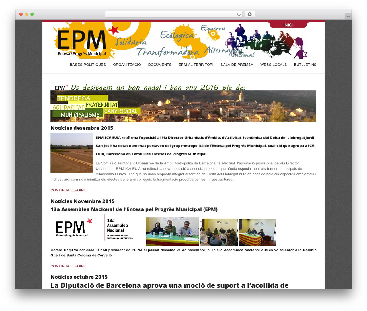 Executive WP WordPress theme - esquerra-nacional.cat